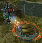 The Eternal Fuel Dynamo being retrieved by the S.S. Dolphin in Pikmin