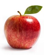 A red apple in real life