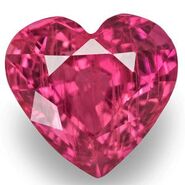 A heart-shaped ruby in real life