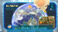 The world map GUI in Pikmin 3.