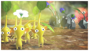 Close up of some Pikmin from Pikmin 3.