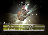 The Five-man Napsack being analyzed in Pikmin 2