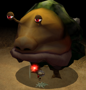 An Emperor Bulblax in Pikmin 2. Note the smaller size compared to the Emperor Bulblax from Pikmin.