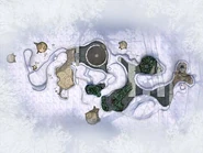 An overhead view of the area