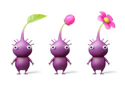 Three Purple Pikmin.
