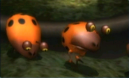 Two Dwarf Orange Bulborbs in Pikmin 2.