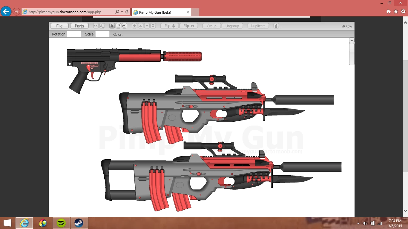P9000 Tactical assault SMG w/ ZX345 standard model pistol | Pimp