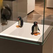 Original Pingu models displayed at the "Alles Kneten" exhibition.