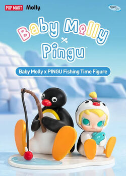 ベイビーモリー　popmart ピングー　pingu3体セット POPMART ポップマート ベビーモリー × PINGU ハッピー釣り