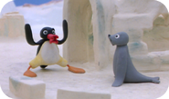 Pingu scaring Robby in Hide and Seek.