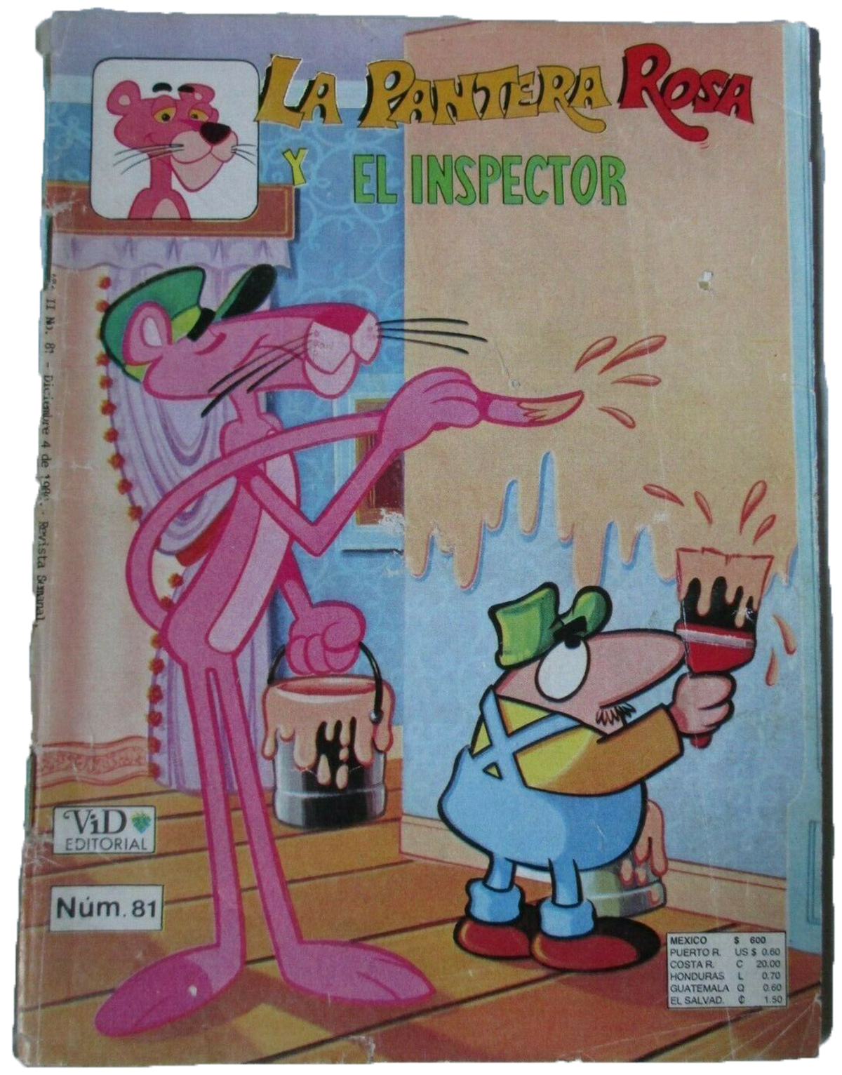 LA PANTERA ROSA #9 VID MEXICAN COMIC MADE IN MEXICO THE PINK PANTHER
