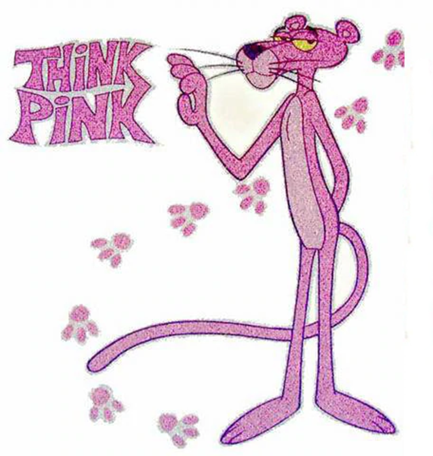 Pink panther Heat transfer screen print - Creo Piece