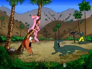 Hokus Pokus Pink - Pink Panther Video Game Screenshot - 04.jpg (115 KB) Pink and the warthog confronting the monitor lizard