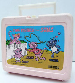 Vintage 1984 Thermos Lunch Box Pink Panther & Sons W/thermos Original –
