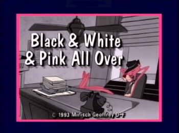 pink panther black and white