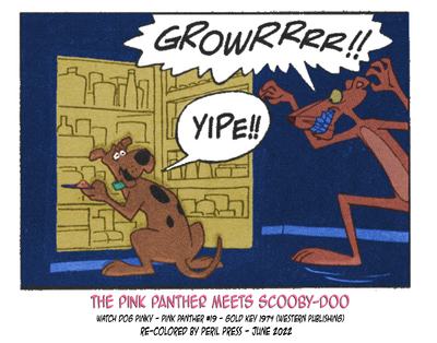 Pink Panther Meets Scooby Doo - Pink Panther 19 Gold Key - Pink.png