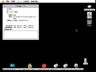 A floppy disk (emulated) being accessed through the Finder desktop of Macintosh on Pippin.