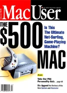 An unlabelled Pippin Power Player console featured on the cover of MacUser (US) in April 1996.