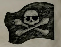 The Jolly Roger from the 2003 The Curse of the Black Pearl novelization.