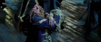 Barbossa gets wounded against Salazar's crew.