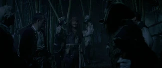 Jack and Barbossa escape with the .