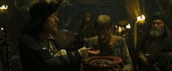 Hector Barbossa telling Ragetti that he needs his Piece of Eight back.