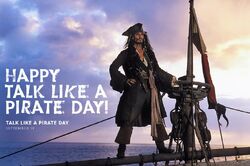 Tomorrow is Talk like a Pirate Day so don't forget to leave out