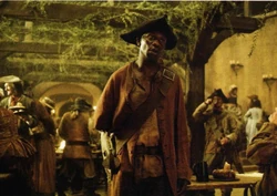 The crippled man in Tortuga.