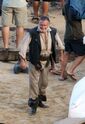 Kevin McNally on set as Joshamee Gibbs.