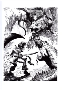 Young Jack Sparrow battles the Iguana monsters to preserve his freedom from the merfolk.