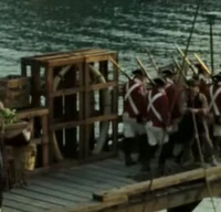 A cargo of ivory tusks on the  dock in .