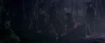 Blackbeard's crew after retrieving Syrena's .