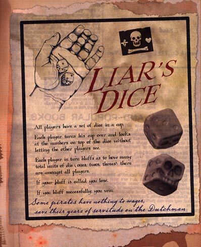 Liar's Dice | Pirates of the Caribbean Wiki | Fandom