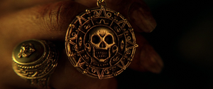 Pirates Of The Caribbean Movie Cursed Aztec Cortez Coin Pendant Necklace 