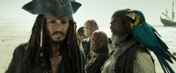 Jack Sparrow choosing his crewmen in the Locker.