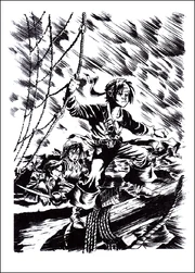 ＜バーナクル号＞のキャプテンとなったジャック・スパロウ