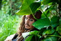 Captain Jack Sparrow (Johnny Depp) makes his way through thick jungle during his search for the legendary Fountain of Youth.