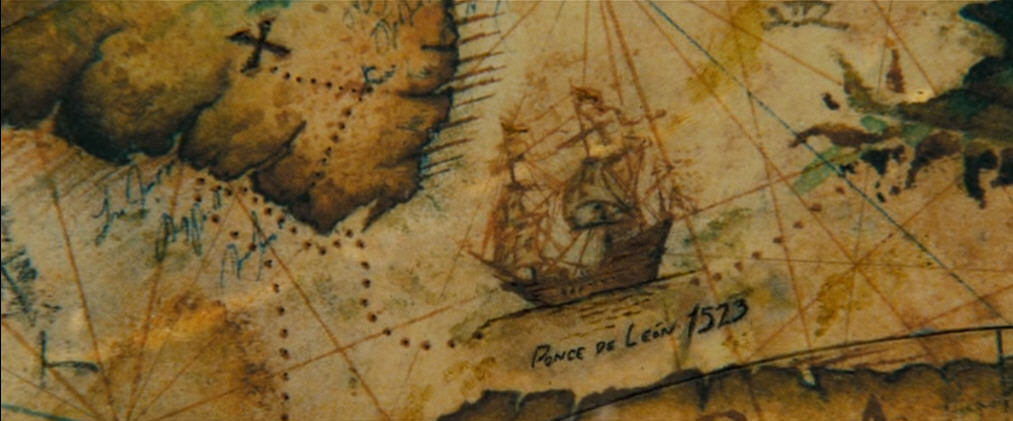 ponce de leon map of his voyage