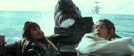 Jack and Henry are attacked by an undead shark.