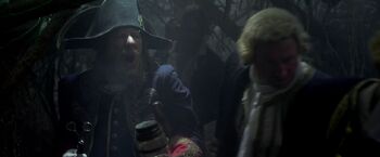 Barbossa and his crew journeying through .