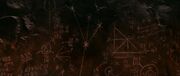 Astronomical map carved into the wall by .
