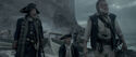 Barbossa with Gibbs, Groves and Gillette on Whitecap Bay.