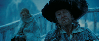 Barbossa in the freezing sea