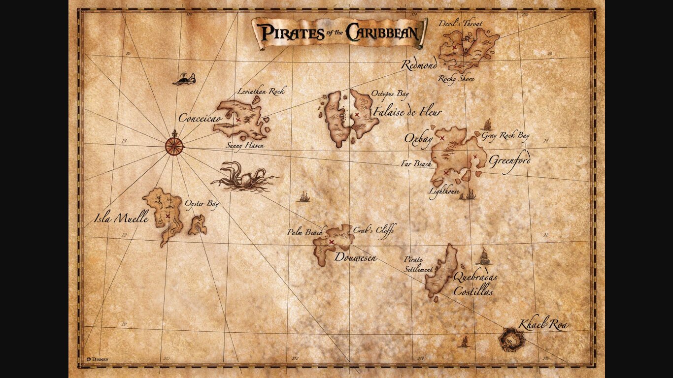 the pirate caribbean hunt map montego