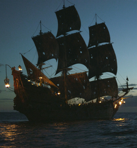 Modern pirate ship with a fusion of black pearl and queen anne's revenge on  Craiyon