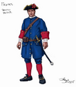 Spanish soldier concept art.