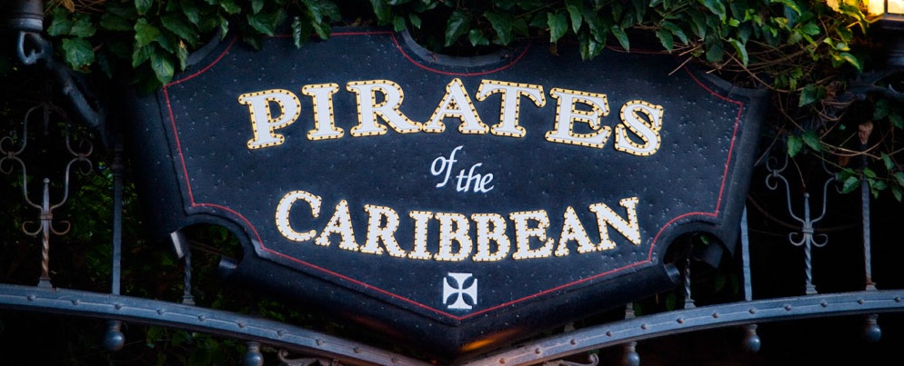 Johnny Depp and captain Jack Sparrow in the Pirates of the Caribbean ride  in Disneyland Paris DLP Disney