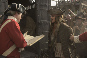 Jack Sparrow and British soldier execution promo