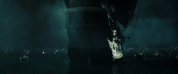 The Black Pearl in seeing dead people in boats in the Locker.