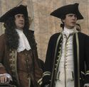 Weatherby Swann with Lieutenant James Norrington.